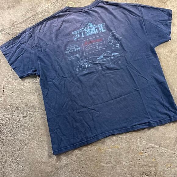 Y2K Sun Faded Architecture Graphic T-Shirt - Picture 4 of 8